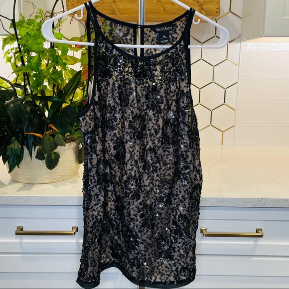 White House Black Market fancy sequin party Tank! - Picture 2 of 7